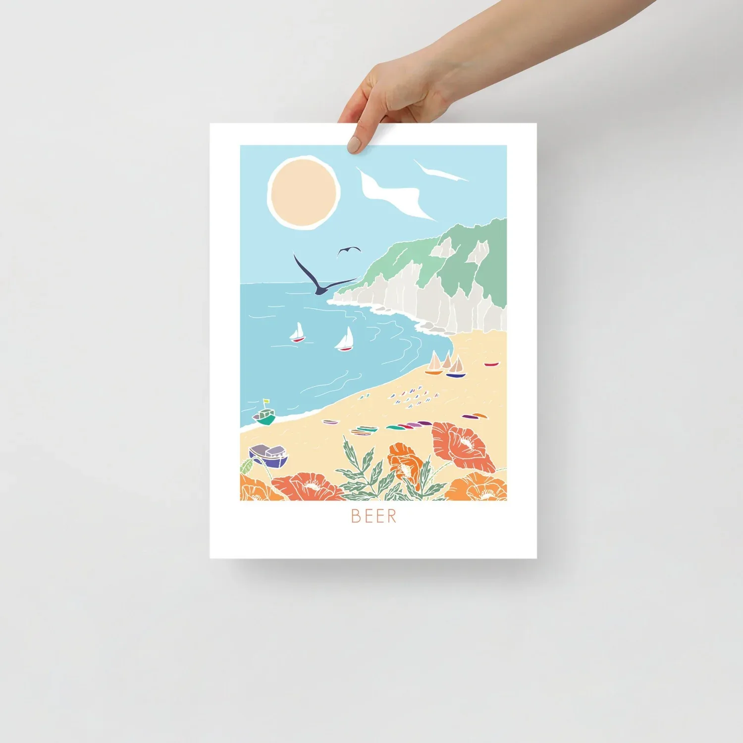 Beer Beach, Devon - Coastal Art Print