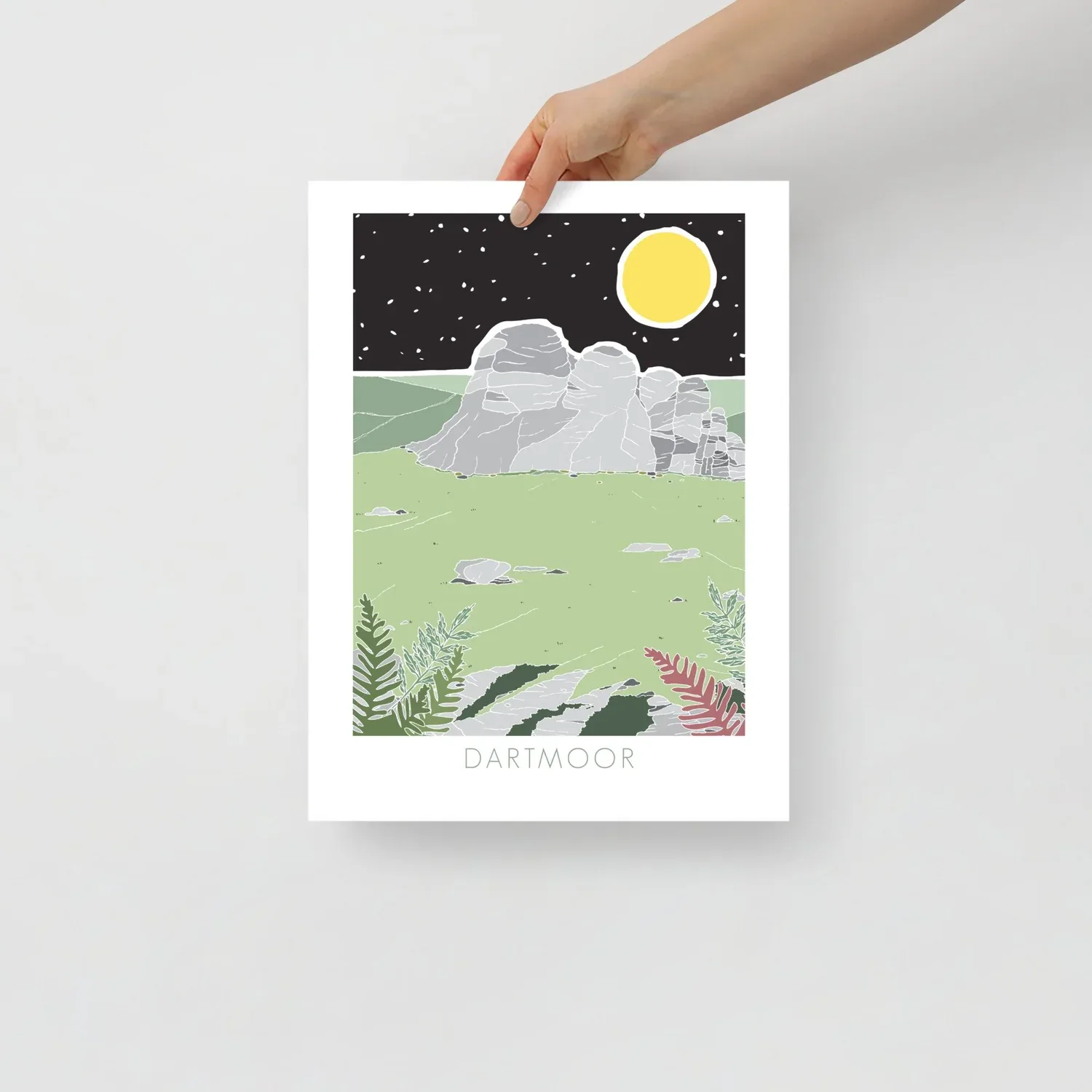 Dartmoor National Park Art Print | English Moorland Landscape Wall Art